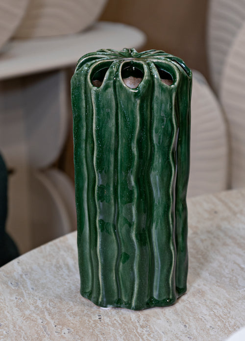 Mauro Ferretti vaas - 11,5x23,5 cm - groen