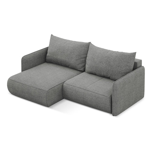 LaMiaSofa hoekbank links Palermo - chenille stof - olifant - 207x148x86