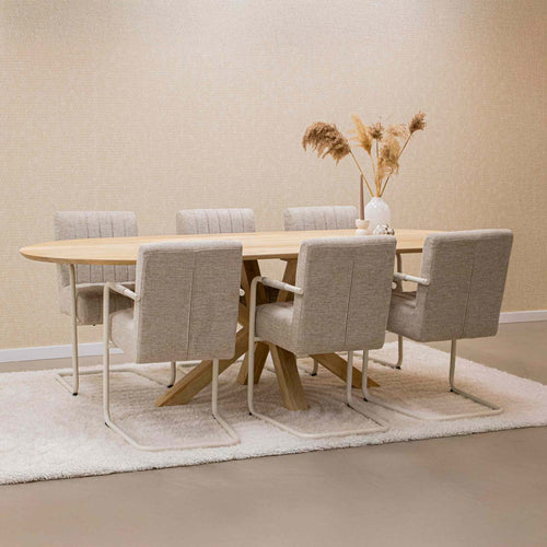 Kick buisframe stoel Isa - Beige - vtwonen shop