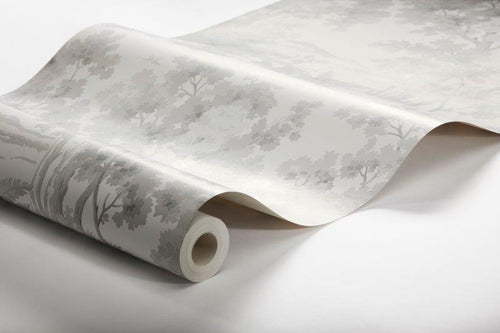 Borastapeter behang bosrijk landschap grijs - 53 cm x 10.05 m - 660387 - vtwonen shop