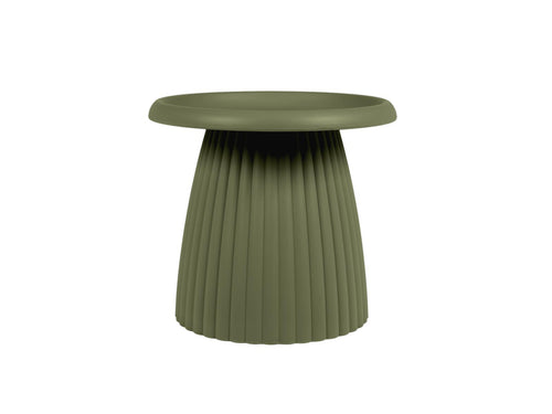 MaximaVida kunststof bijzettafel Mila rond 50 cm olijfgroen