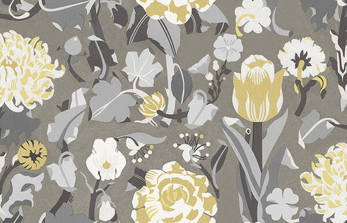 Borastapeter behang bloemen grijs - 49 cm x 10.05 m - 660810 - vtwonen shop