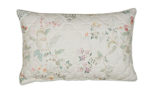 Pip Studio decoratiekussen Kili Flower Quilted - 45x70 cm - wit - vtwonen shop