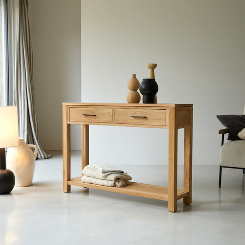 Tikamoon Maë - Teakhouten bijzettafel - Naturel - vtwonen shop