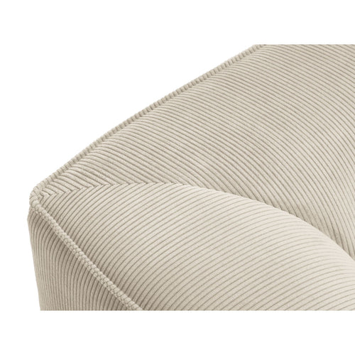 Cosmopolitan Design - Bank Siena 4-zits, ribfluwelen lichtbeige - 93x302x69cm