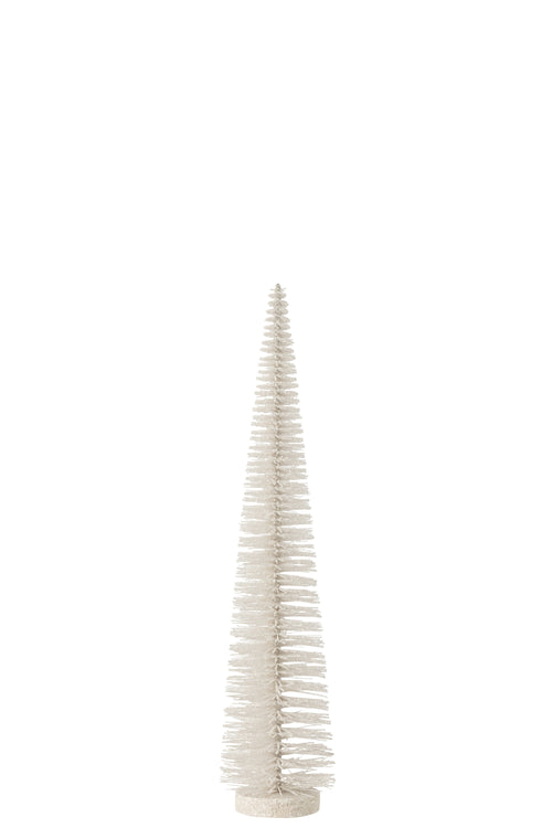 J-Line decoratie Kerstboom Glitter - kunststof - wit medium - vtwonen shop