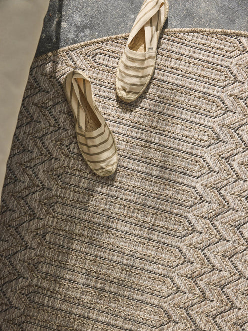 benuta binnen- en buitenkleed Naoto - beige - ø 160 cm