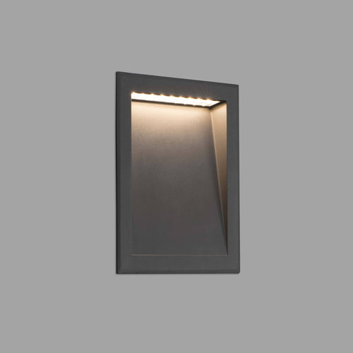 Faro Soun - LED Outdoor Inbouw Wandlamp Donkergrijs IP65