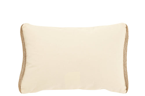 J-Line kussen Rechthoek Palmbomen - katoen - creme/beige