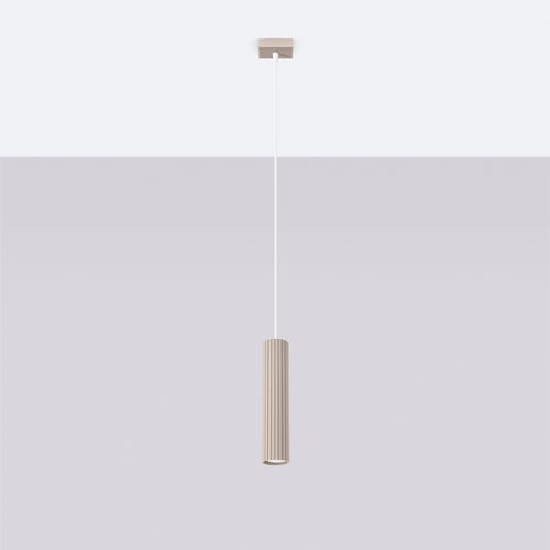 Sollux Lighting Hanglamp KARBON 1 taupe - 8x8x118cm