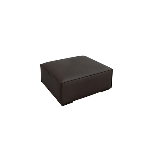 Cosmopolitan Design - Poef Turin echt leer grafiet - 100x100x39cm