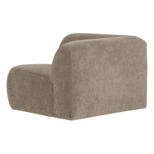 WOOOD hoekelement recht Mojo Base - Ribstof - Donkerzand - 74x105x105