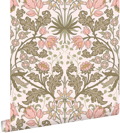 ESTAhome behang vintage bloemen in art nouveau stijl groen 50 x 900 cm 131176