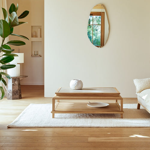 Tikamoon Rechthoekige salontafel van massief teak - Naturel
