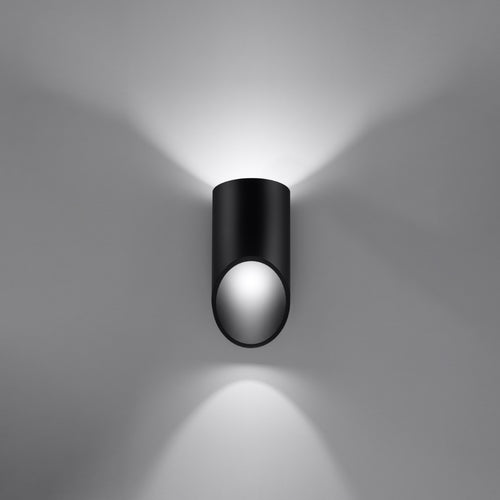 Sollux Lighting Wandlamp PENNE 20 zwart - 10x12x20cm