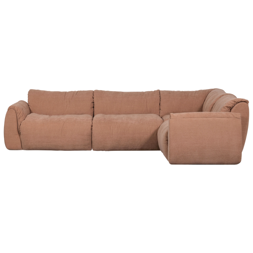 WOOOD hoekbank rechts Baggy - Geweven Chenille - Oud Roze - 81x396x214 - vtwonen shop
