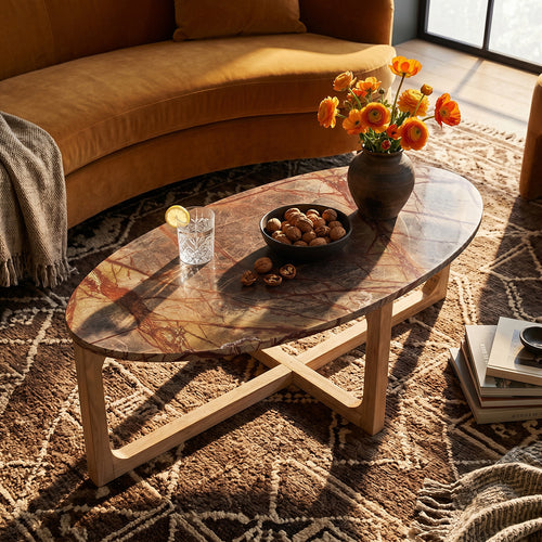 Marmeren salontafel Bizar - 120x60x38 cm