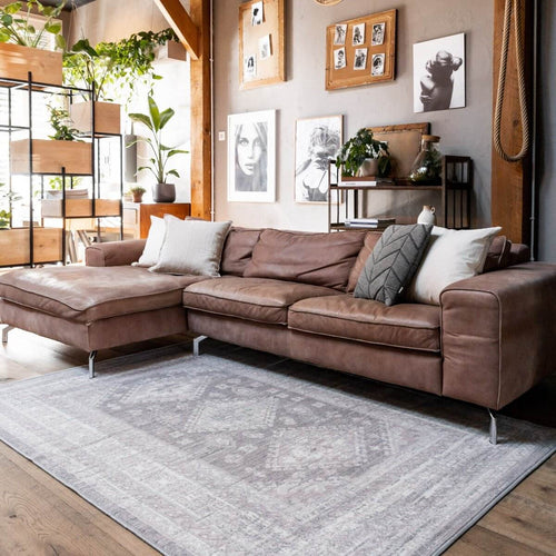 Interieur05 Vintage Vloerkleed Aila Grijs/Roze - 160 x 230 cm - vtwonen shop