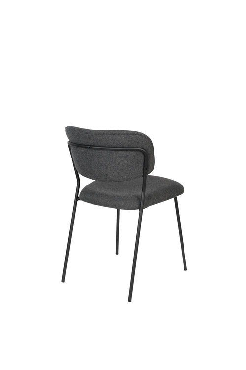 Housecraft Living Jolien Eetkamerstoelen Zwart/ Grijs - Set van 2 - vtwonen shop