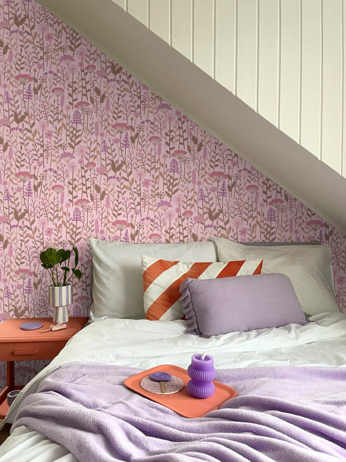 ESTAhome behang veldbloemen roze - 50 x 900 cm - 131551 - vtwonen shop