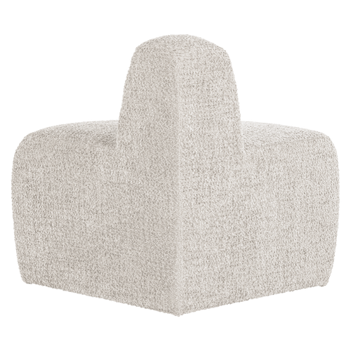 WOOOD eetbank hoek rond rugleuning Mojo - Wollig - Ecru - 83x100x74