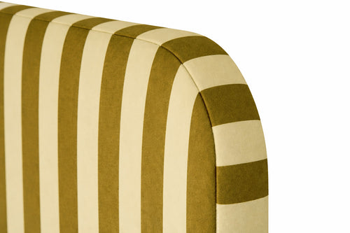 Gestoffeerd fluwelen hoofdbord met strepen 160x97cm