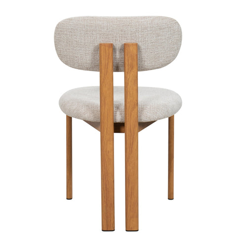 Giga Meubel Eetkamerstoel Noor - Stof/Staal - Beige/Naturel - Set van 2 - vtwonen shop