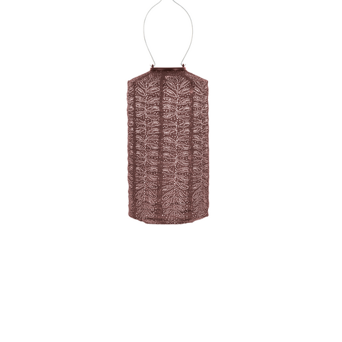 Lumiz solar lampion folia cylinder - 18 cm - plum