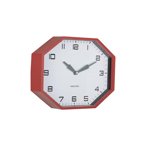 Karlsson wandklok Modern Factory Octagon - rood - Ø32cm - vtwonen shop