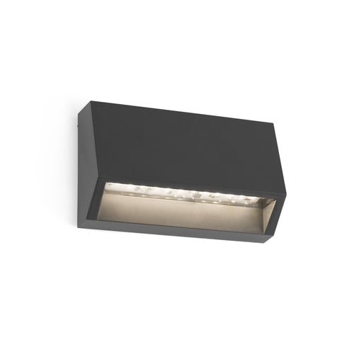 Faro Must-1 - Kleine LED Wandlamp Buiten Donkergrijs IP65