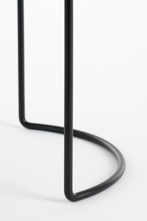 Mica Decorations Petry Bloempot op Standaard - Set van 3 - L27 x B25 x H51 cm - Metaal - Zwart - vtwonen shop