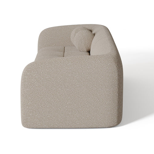 Sia Home - Rechte bank HAUSSMANN - Bouclette stof - Mol - 226cm