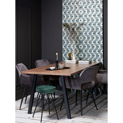 WOOOD eetkamerstoelen Jelle - Velvet - Zwart - Set van 6 - vtwonen shop