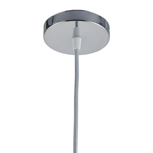 Lighto | Pendel Chroom | Inclusief Lichtbron Helder | Classic | 1.5m Snoer | Met Plafondkap