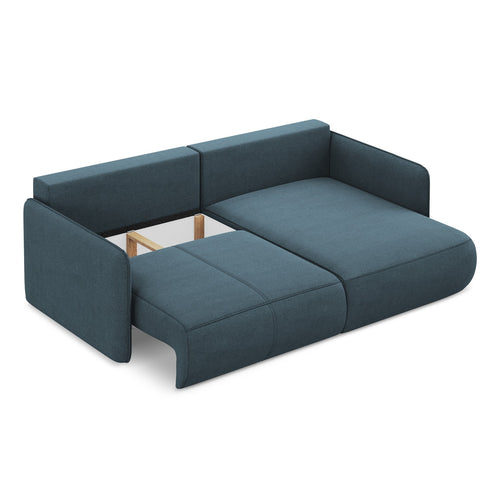 LaMiaSofa hoekbank rechts Palermo - textuurstof - jeans - 207x148x86