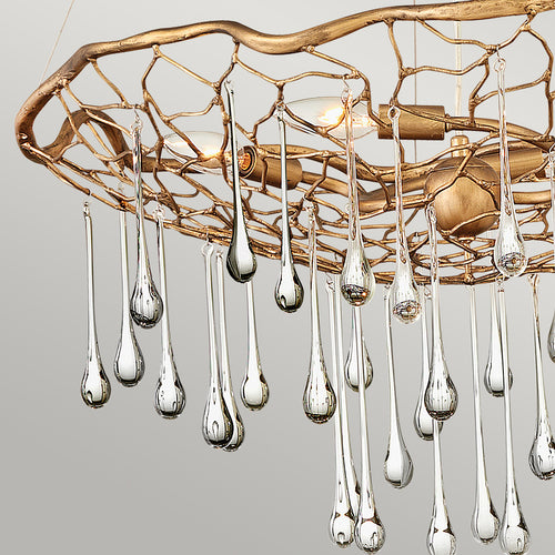 Laguna Lisa McDennon by Hinkley 4-lichts hanglamp gepolijst goud