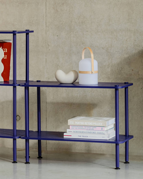 noo.ma Teidi 2-laags houten rekunit - modulair, eikenfineer, 115 x 38 x 9 cm
