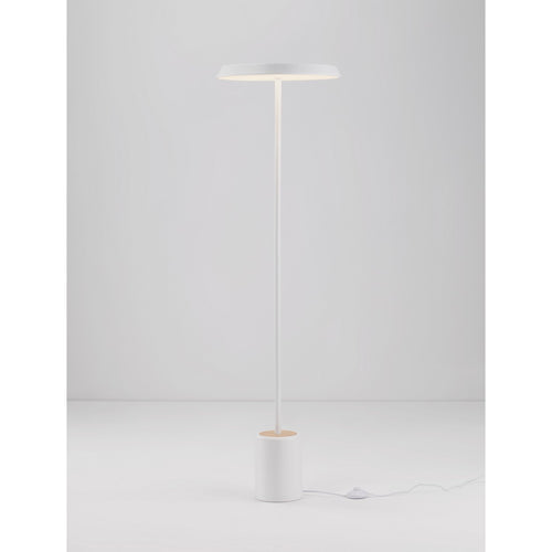 Nova Luce OPHELIA Geïntegreerde LED-vloerlamp mat wit/fineer LED 27W 2199lm 3000K