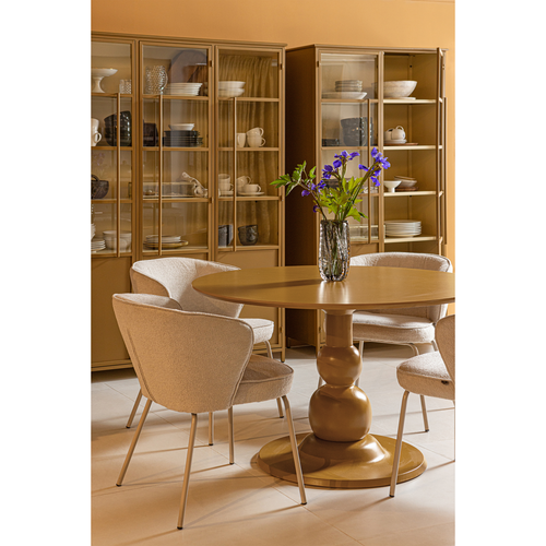 WOOOD 2-deurs vitrinekast XL Exhibit - Metaal - Geel - 200x99x44 - vtwonen shop