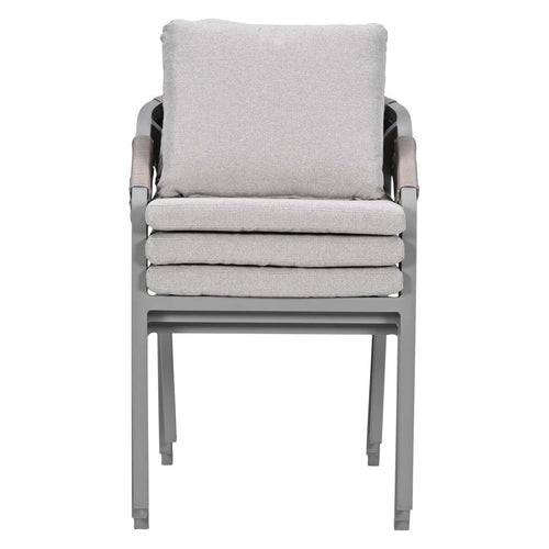 Garden Impressions Tuinstoel Milou stapelbaar taupe - 2 stuks