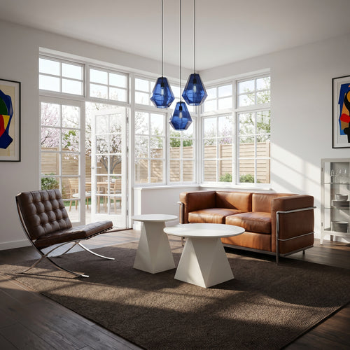 Furnhouse salontafel set Aura - Crème wit - Ø 50/80 cm