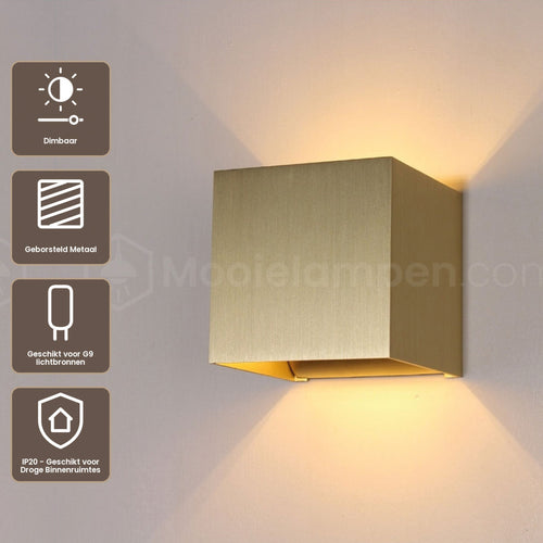 Artdelight Wandlamp Gymm - Goud