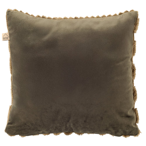LUCA - kussenhoes 45x45 cm - gerecycled - bontlook - Military Olive - groen