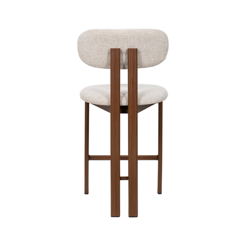 Giga Meubel Barkruk Noor - Stof/Metaal - Walnoot - Zithoogte 66cm - Set van 2 - vtwonen shop