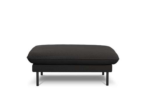 Cosmopolitan Design Poef Vienna boucle, zwart - 73x93x43cm