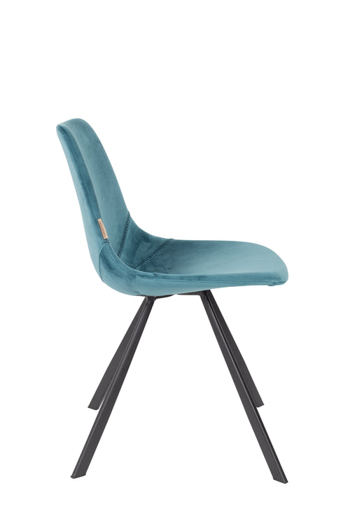 Dutchbone Franky Eetkamerstoelen Blauw - Set van 2 - vtwonen shop