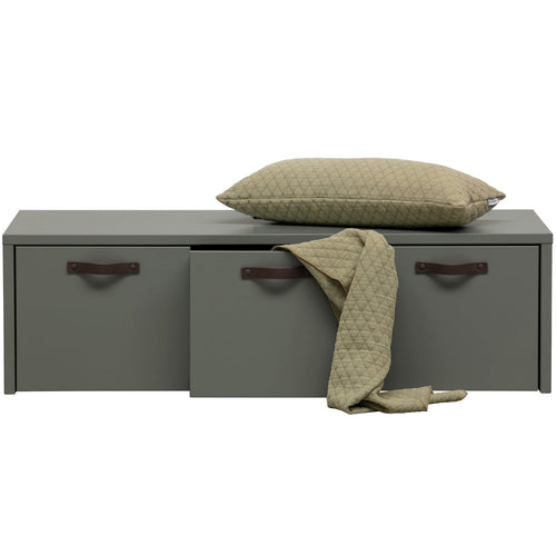 vtwonen kistbank 120 cm & bureau 110 cm Stage - Grenen - Soap - 36x120x50/122x110x58