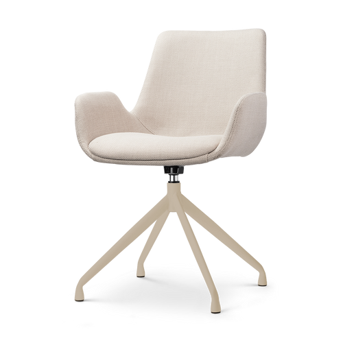 Nolon Nola-Eef draaibare eetkamerstoel beige beige onderstel