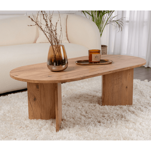 Calicosy - IRIS Ovale salontafel L119 cm - Kasjmier - 60x119x39,8 cm