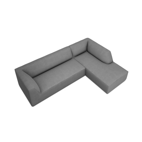 Cosmopolitan Design - Modulaire hoekbank rechts Siena 4-zits, structurele stof grijs - 180x273x69cm